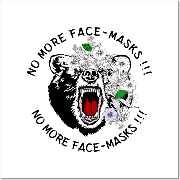 No more Face Masks Wall Art by Coron na na 